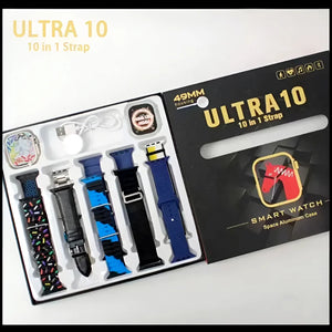 Ultra10 49mm Bluetooth Calling Smart Watch | 10 Interchangeable Straps