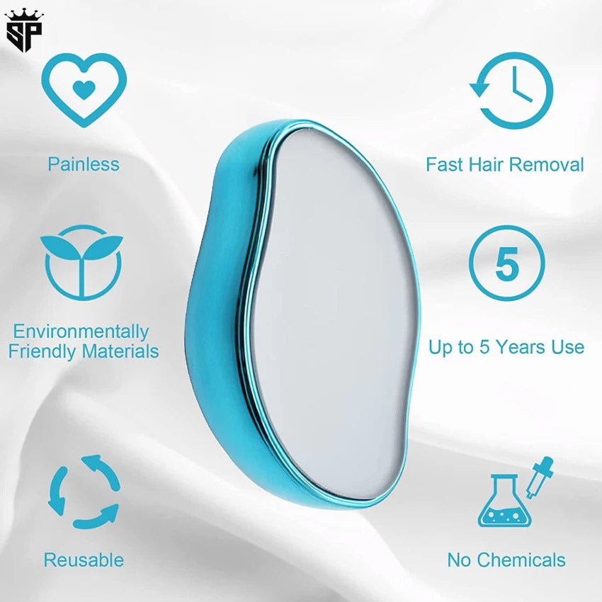Portable Magic Hair Remover for Arms, Legs & Back | Crystal Hair Eraser for Painless Hair Removal