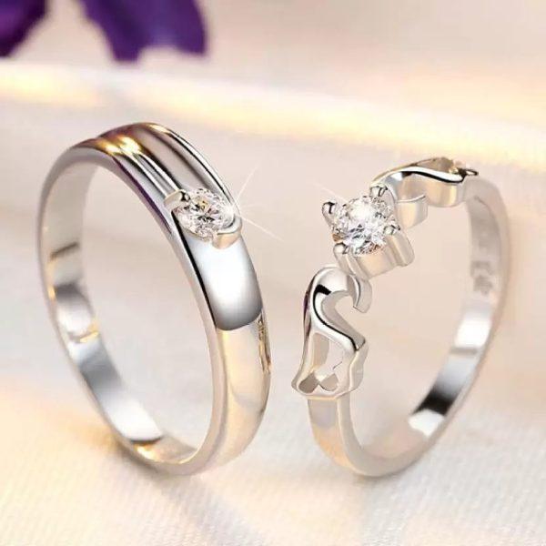 1 Pair Of Couple Ring For Engagement And Friendship Gift | Stainless Steel Ring - CHAUDHARY BRAND STORE