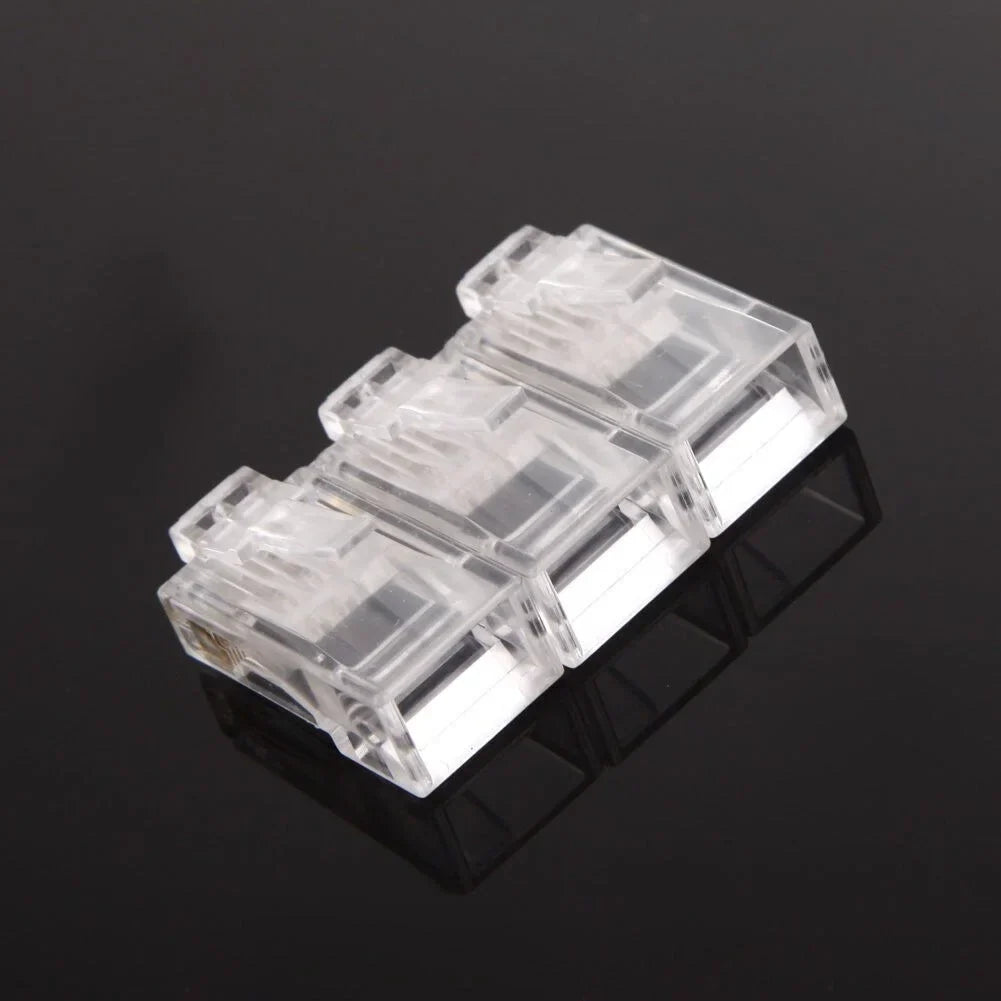 QS6016S Cat6 RJ45 Plug – 100Pcs Gold Plated Modular UTP Network Connector Chaudhary Brand Store