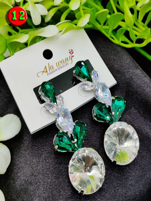 Imported Elegant Crystal Garden Drop Earrings | Artificial Jewellery For Girls & Women | Girls & Women Fashion - CHAUDHARY BRAND STORE