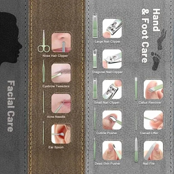 16 Pcs Manicure Pedicure Kit – Home Nail Care Set Brandomatic Manicure Kit - Chaudhary Brand Store 