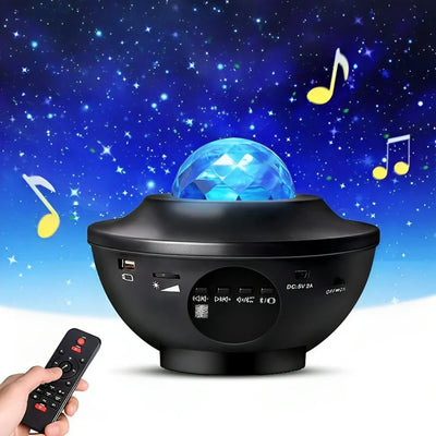 Galaxy Star Projector Lamp | LED Nebula Universe Effect & Built-in Speaker