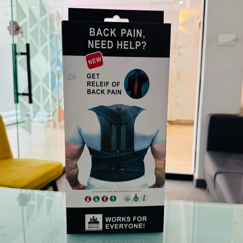 Back Pain Relief Posture Corrector Belt | Adjustable Support for Spine, Shoulder & Lumbar Alignment | Medium