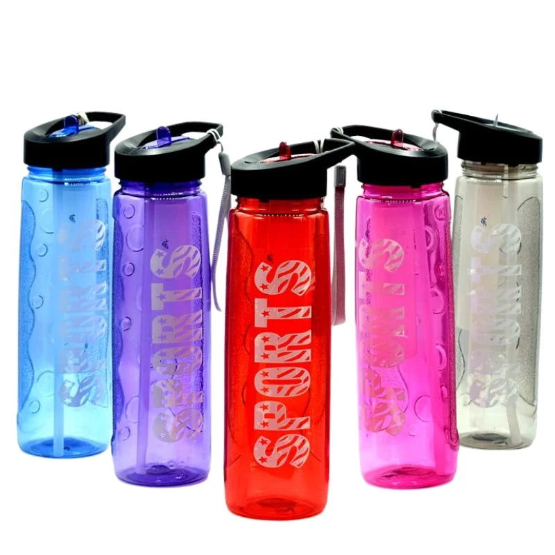 Stylish Water Sport Bottle 1000ml with Straw | Leakproof BPA-Free Hydration Bottle for School, Gym & Travel