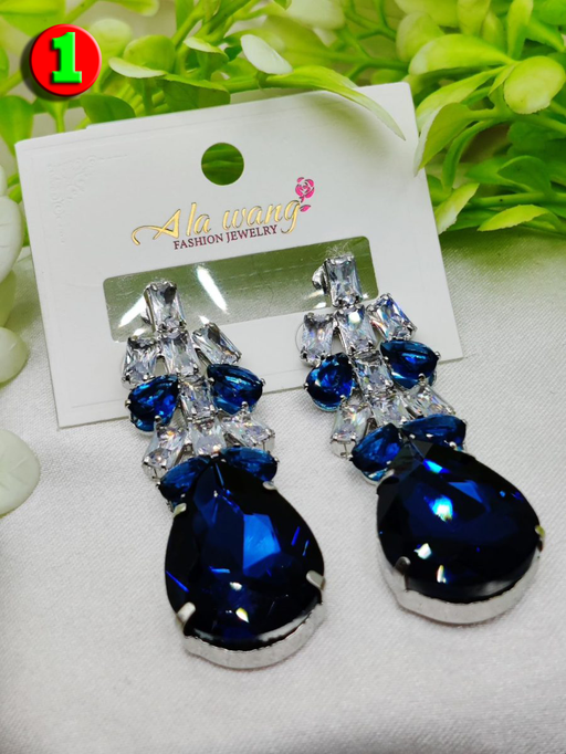 Imported Elegant Crystal Garden Drop Earrings | Artificial Jewellery For Girls & Women | Girls & Women Fashion