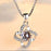 Necklace Ladies Cold Wind Four Leaf Clover With Diamonds Brass Pendant Jewelry (with Box)