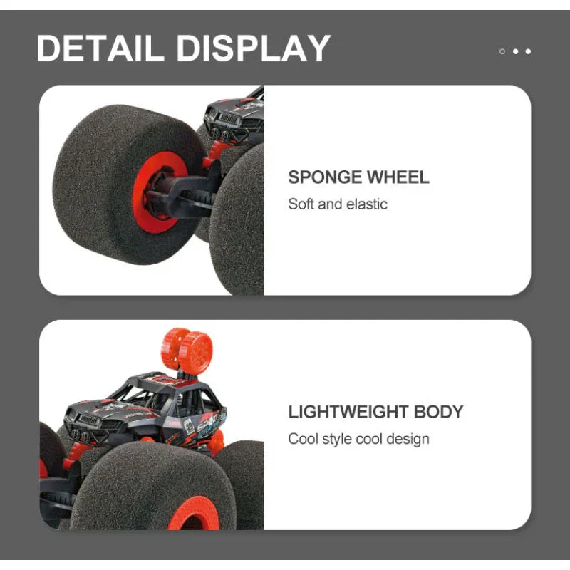 2.4G Lightweight Remote Control Sponge Wheel Water Spray Stunt Car - Chaudhary Brand Store 