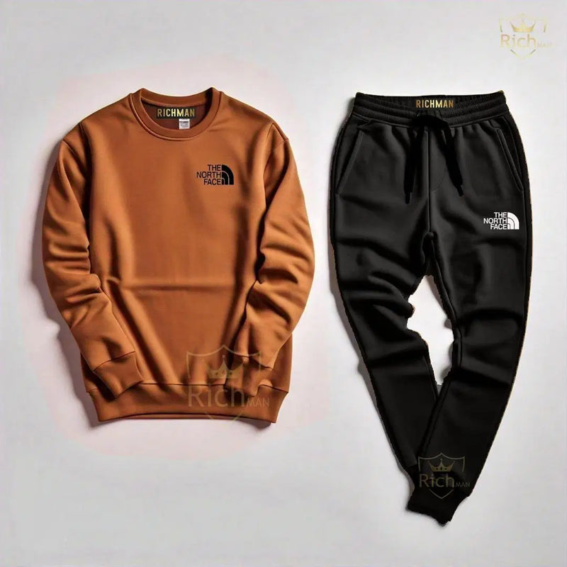 2 Pcs Unisex Fleece Plain Track Suit - Chaudhary Brand Store 