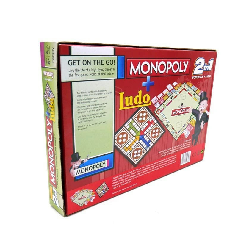 2 in 1 Monopoly Property Trading + Ludo Board Game - Chaudhary Brand Store 