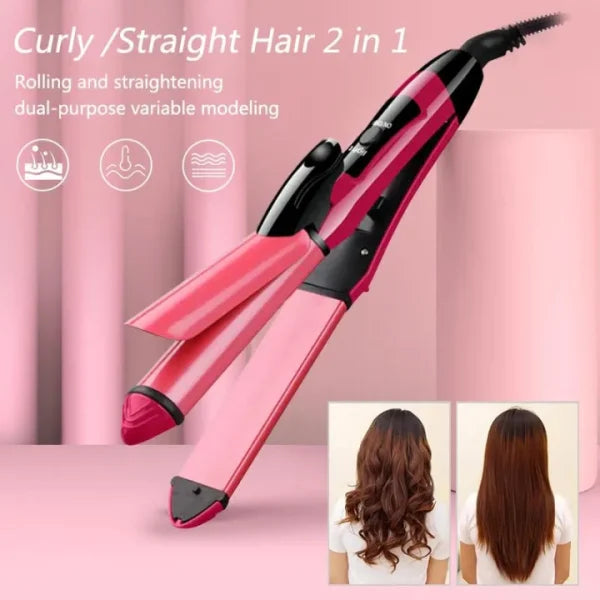 2 In 1 Nova Hair Straightener And Hair Curler Quick Heat-up Technology