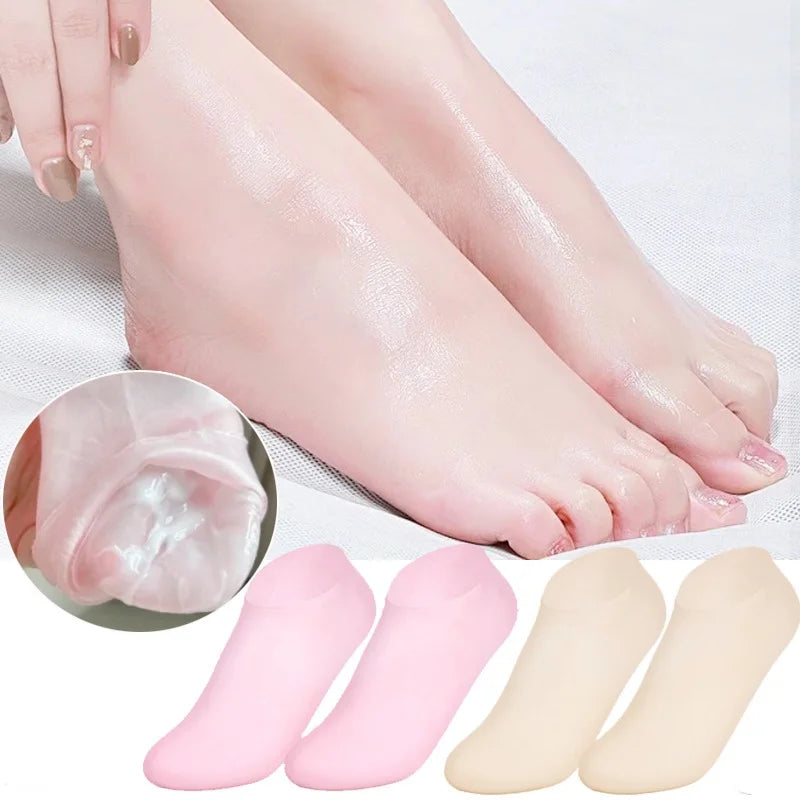 High Quality Silicone Foot Care Socks – Anti-Cracking Moisturizing Gel Heel Socks for Soft ( 2 set) - Chaudhary Brand Store 