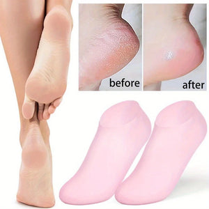 High Quality Silicone Foot Care Socks – Anti-Cracking Moisturizing Gel Heel Socks for Soft ( 2 set) - Chaudhary Brand Store 
