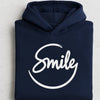 Navy Blue Smile Hoodie for Men – Premium Quality, Stylish Design & Machine Washable (Large)