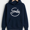 Navy Blue Smile Hoodie for Men – Premium Quality, Stylish Design & Machine Washable (Large)