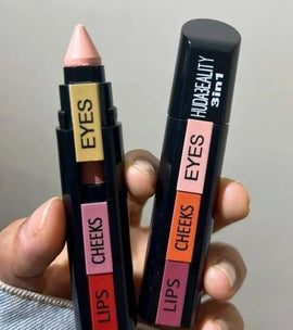Huda Beauty 3 in 1 Professional Eyes, Cheeks & Lips Set – Multipurpose Lipsticks with Smooth Texture(Pack Of 3 Set)