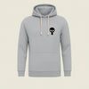 Printed Grey Hoodie for Teens & Adults – Black Skull Graphic, Premium Fabric & Streetwear Style