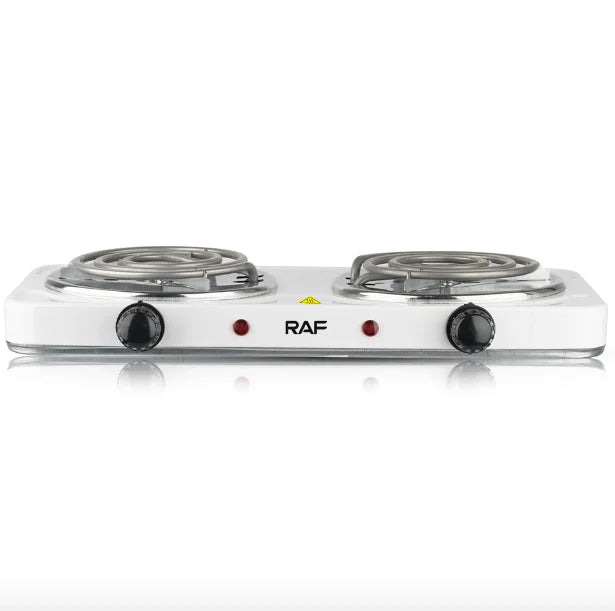 RAF Electric Stove – Dual Coil Burner, Fast Heating & Easy-to-Clean Portable Cooktop | Efficient Electric Cooking Stove for Home & Office