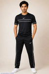 2 Pcs Men's Fleece Plain Tracksuit Winter Warm Casual Sportswear Set