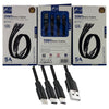 3-in-1 Fast Charging Cable 100W 480Mbps 120cm Type-C Micro Lightning Durable Design