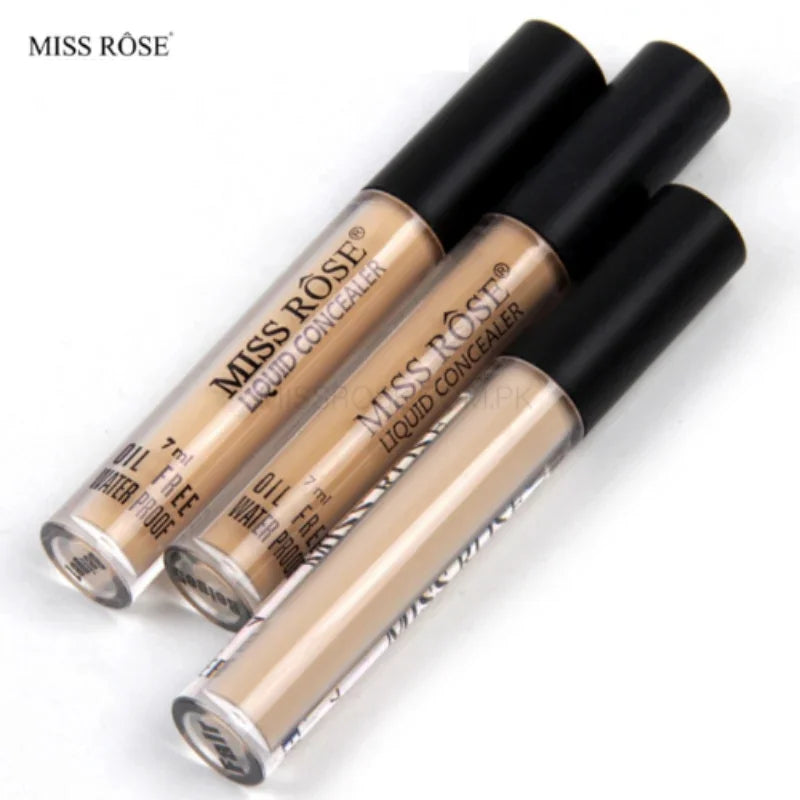MISS ROSE Liquid Concealer | Fair & Ivory 6 | Waterproof High-Coverage Formula (5ml) Pack of 2