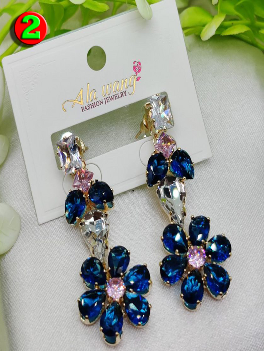 Imported Elegant Crystal Garden Drop Earrings | Artificial Jewellery For Girls & Women | Girls & Women Fashion - CHAUDHARY BRAND STORE