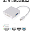 3-in-1 Mini DisplayPort to HDMI / DVI / VGA Cable Adapter – Multiport Converter Chaudhary Brand Store