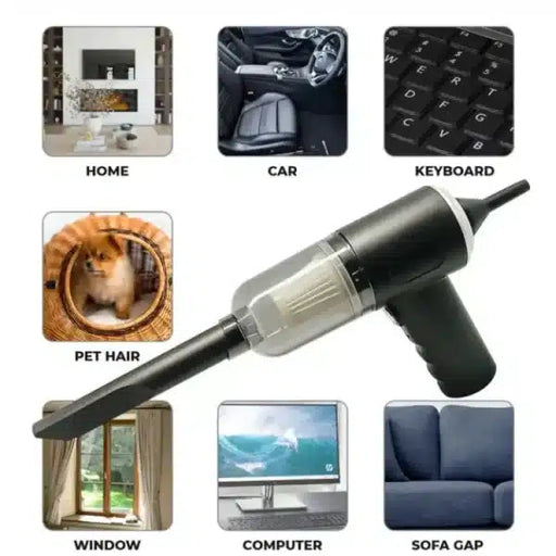 3 In 1 Portable Mini Vacuum Cleaner Duster Blower Air Pump Wireless Handheld Clean Microscopic Dust Like Car, Home,computer, Laptop, Flower, Mirror Vehicle Interior Cleaner