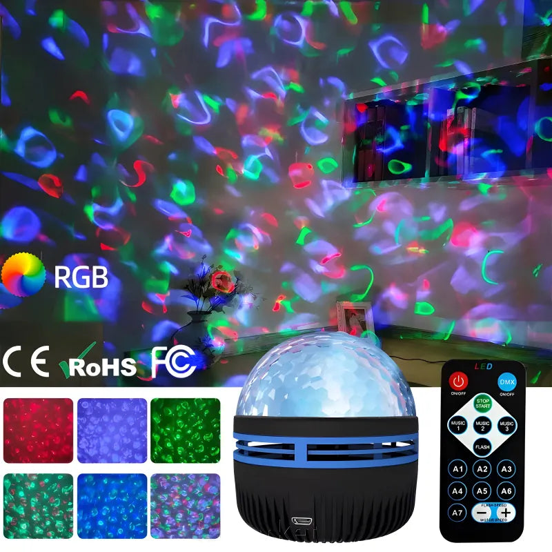 Q6 Mini LED Starry Projection Light with Remote Control | USB Galaxy Night Lamp