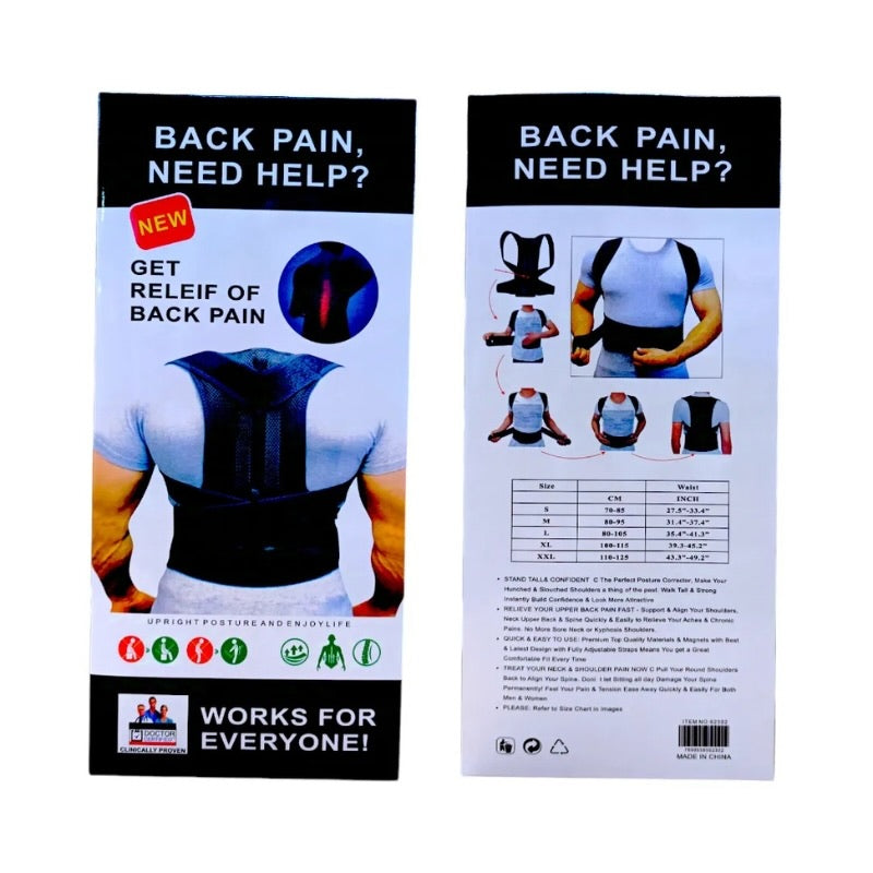 Back Pain Relief Posture Corrector Belt | Adjustable Support for Spine, Shoulder & Lumbar Alignment | Medium