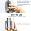 Child Safety Refrigerator Lock | Baby Proof Double Button Fridge Lock White & Grey