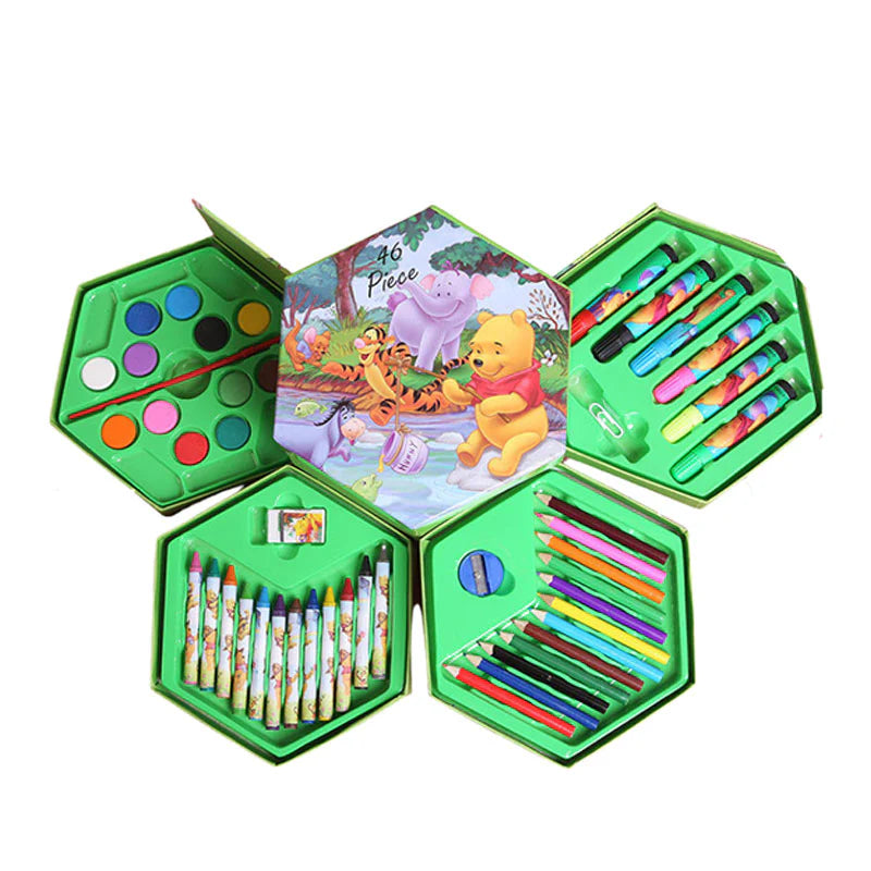 46 Pcs Painting Colour Kit For Kids, Fun Disney/cartoon Character Art Set - Chaudhary Brand Store 