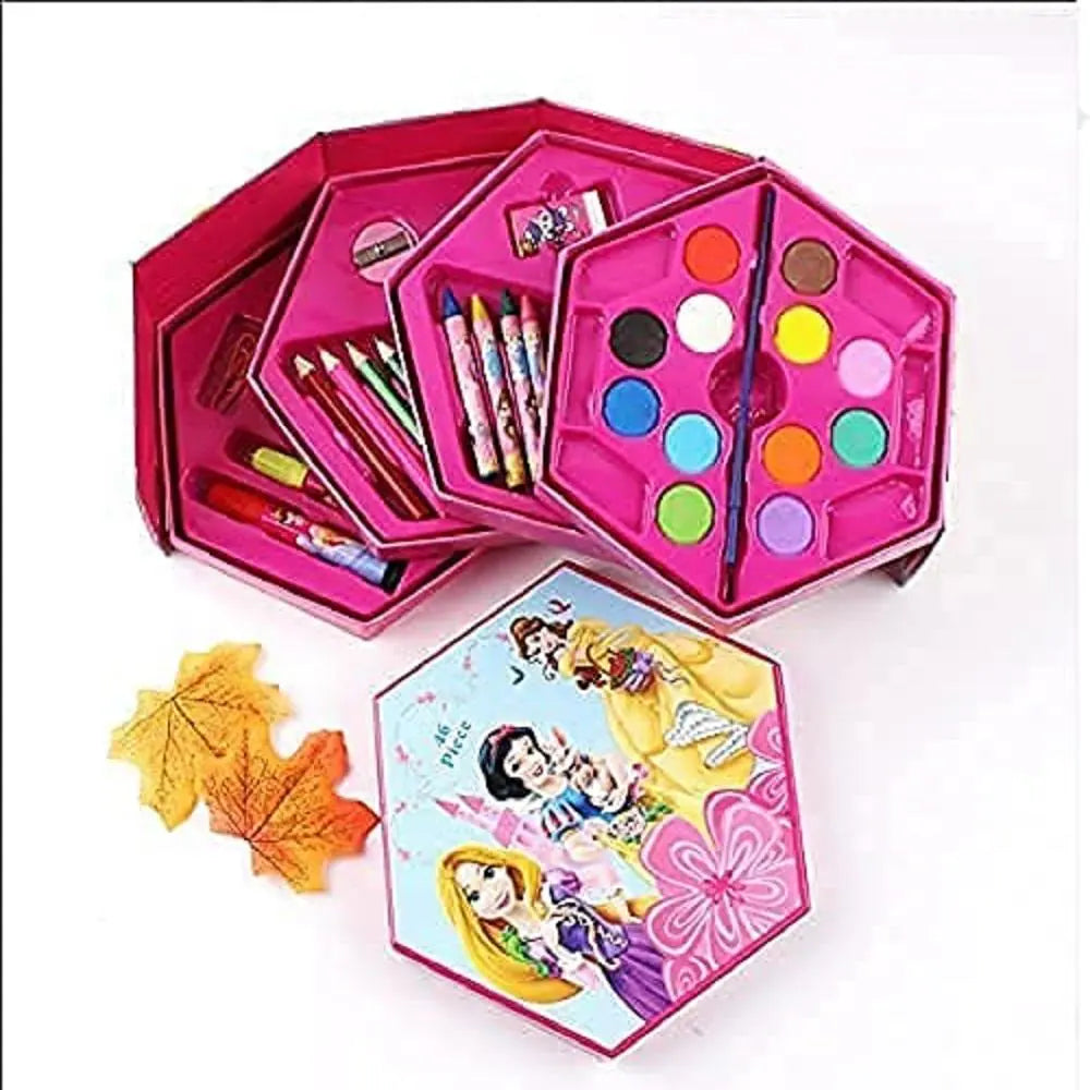 46 Pcs Painting Colour Kit For Kids, Fun Disney/cartoon Character Art Set - Chaudhary Brand Store 