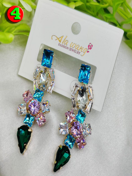 Imported Elegant Crystal Garden Drop Earrings | Artificial Jewellery For Girls & Women | Girls & Women Fashion - CHAUDHARY BRAND STORE