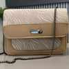 Luxury Women’s Shoulder Bag in Beige Faux Leather for Casual, Work, and Formal Use