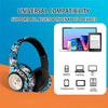 AKZ-36 Creative Graffiti Wireless Headphones | Bluetooth 5.3, Hi-Fi Sound, FM Radio & TF Card
