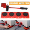 5-in-1 Heavy Furniture Mover Tool Set with Lifter & 360° Rollers