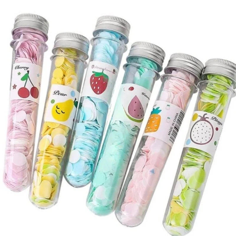 Portable Disposable Soap Paper Flakes in Flower Tube Bottle | Travel-Friendly Handwashing Sheets for Outdoor & Daily Use Pack Of 3