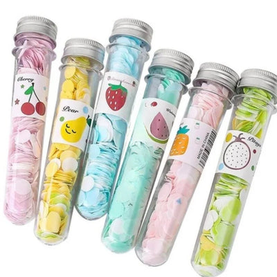 Portable Disposable Soap Paper Flakes in Flower Tube Bottle | Travel-Friendly Handwashing Sheets for Outdoor & Daily Use Pack Of 3