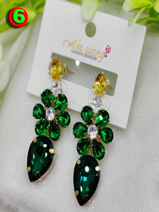 Imported Elegant Crystal Garden Drop Earrings | Artificial Jewellery For Girls & Women | Girls & Women Fashion - CHAUDHARY BRAND STORE