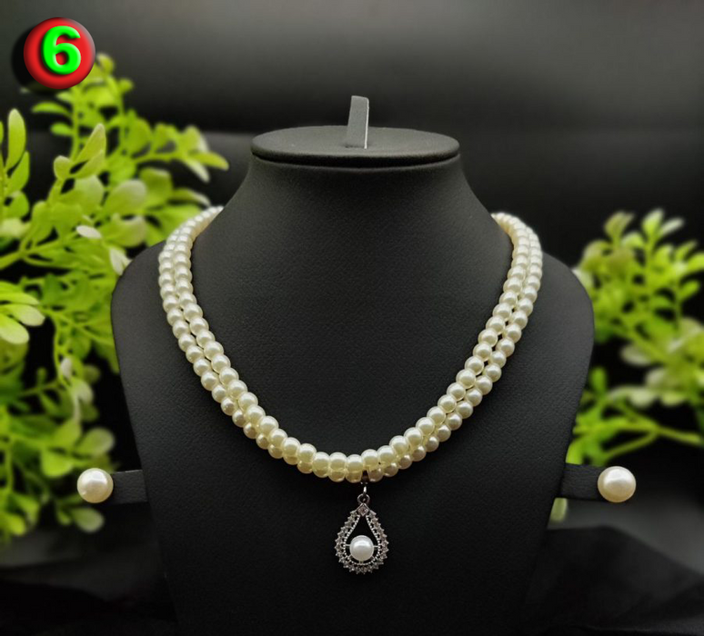 Imported Regal Pearl Embrace Necklace Set With Elegant Drop Design ✨ | Best Quality Necklace For Girls & Women | Artificial Jewellery - CHAUDHARY BRAND STORE