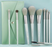 7 Pcs Makeup Brush Set Complete Lip Brush Eye Shadow Loose Powder Brush Beauty Tools With Pouch (green)