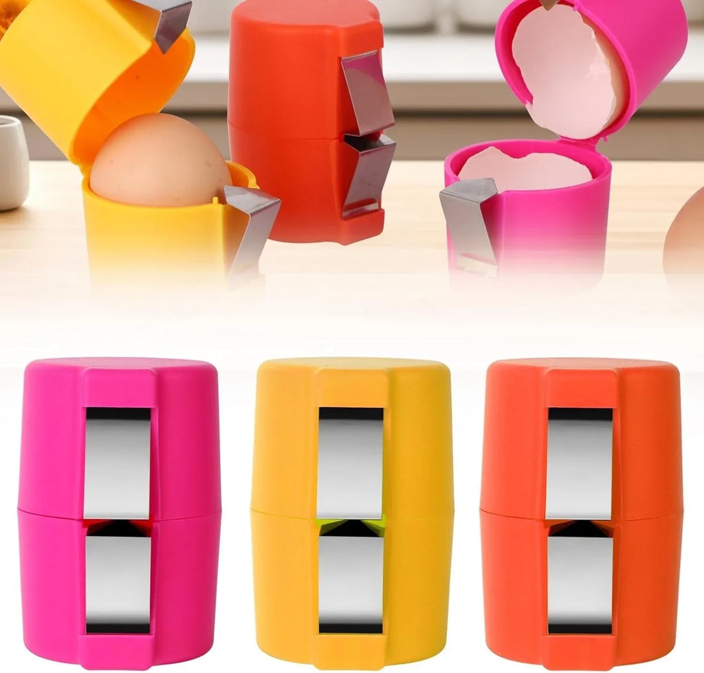 Efficient Egg Opener & Egg Shell Cracker Tool | Stainless Steel Egg Shell Opener Kitchen Gadget for Raw & Boiled Eggs | pack of 2