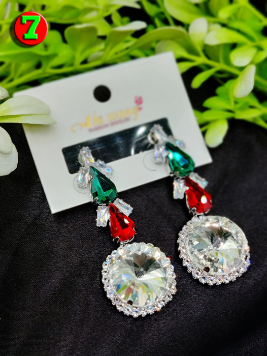 Imported Elegant Crystal Garden Drop Earrings | Artificial Jewellery For Girls & Women | Girls & Women Fashion - CHAUDHARY BRAND STORE