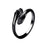 Black & Silver I Love You Hug Ring | Adjustable Hugging Hand Ring