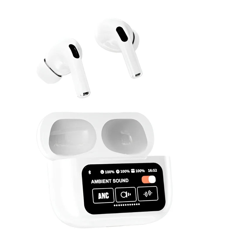 A9 Pro Wireless AirPods | Smart Touch Screen Control, ENC Noise Reduction, High Quality Sound