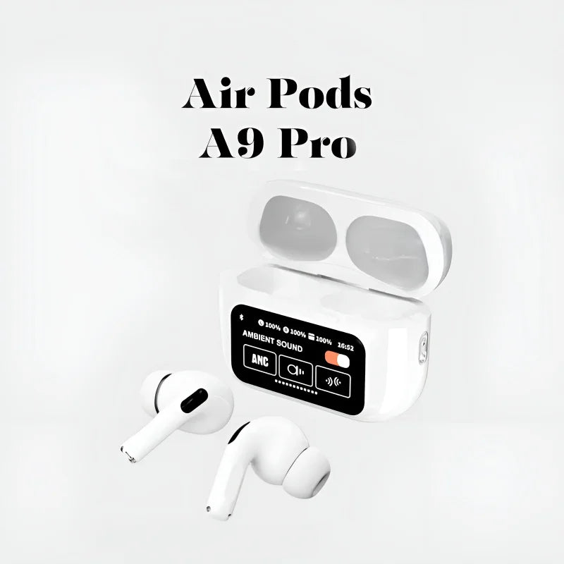 A9 Pro Wireless AirPods | Smart Touch Screen Control, ENC Noise Reduction, High Quality Sound