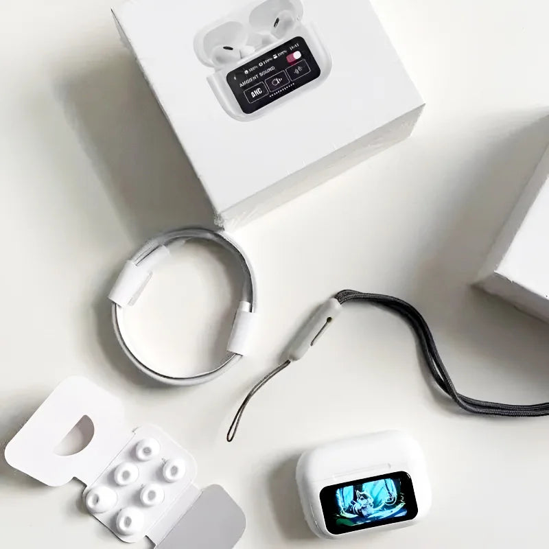 A9 Pro Wireless AirPods | Smart Touch Screen Control, ENC Noise Reduction, High Quality Sound