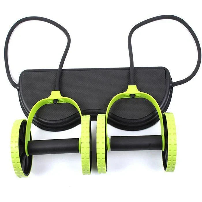 Abdominal Wheels Roller Stretch Multi-Functional Resistance Pull Rope Abdominal Muscle Trainer Exercise - Chaudhary Brand Store 
