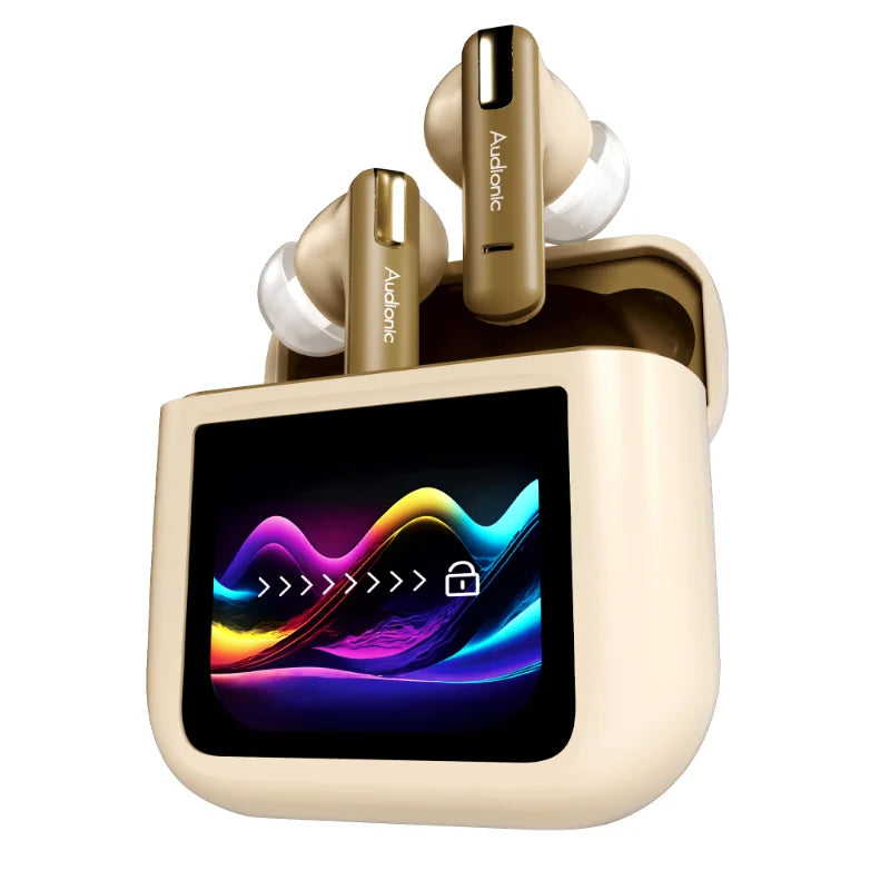 Audionic Trance Airbud 810 Smart Touch Display Earbuds | ANC, Quad Mic, High-Quality Sound, 20H Playtime